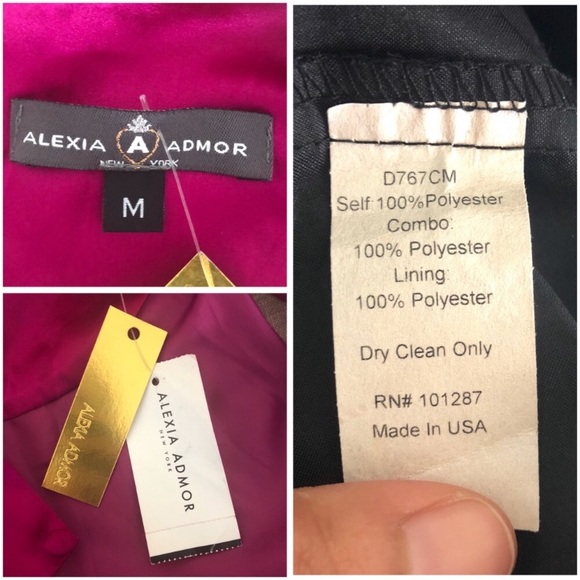 Alexia Admor Black/ Fuschia Bubble Sheath Dress - Picture 8 of 8